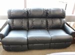 Leather reclining sofa