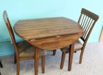 3 piece dining set with collapisble table sides