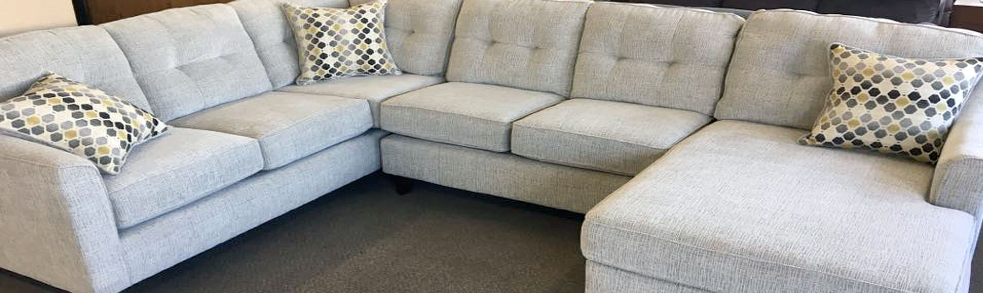 High-end sectional sofa with chaise lounge